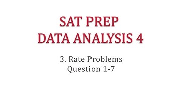 SAT Prep Problem Solving & Data Analysis 4-3 Rate Problems Q1-7