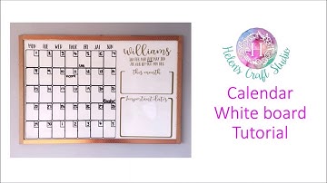 How to create a personalised whiteboard calendar using Silhouette Studio