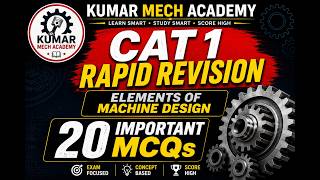 Elements of Machine Design | CAT 1 Rapid Revision | Unit 1 | 20 Important MCQs | Diploma Mechanical