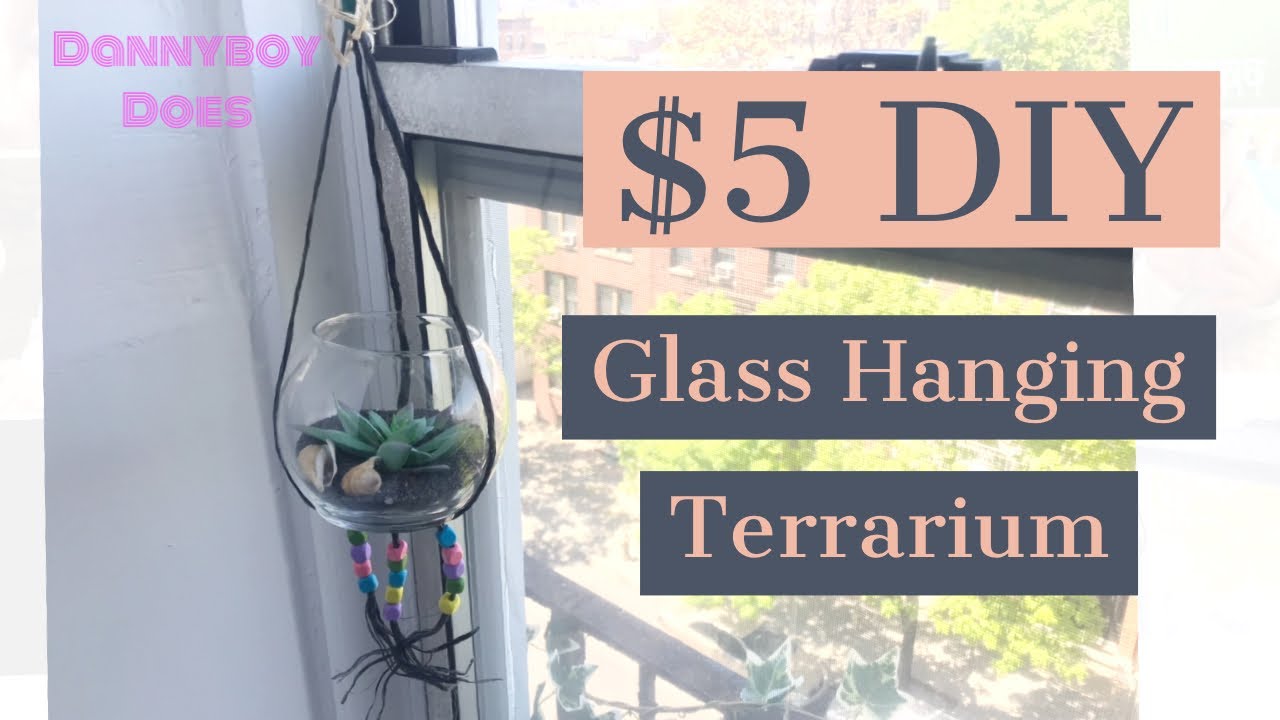 DIY glass hanging terrarium