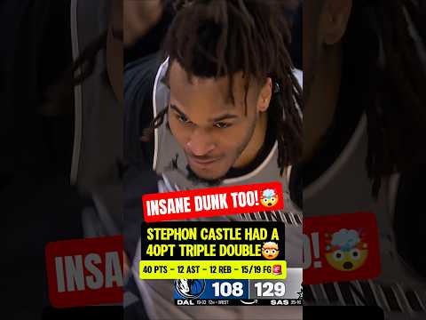 Stephon Castle DESTROYED the Mavs😭