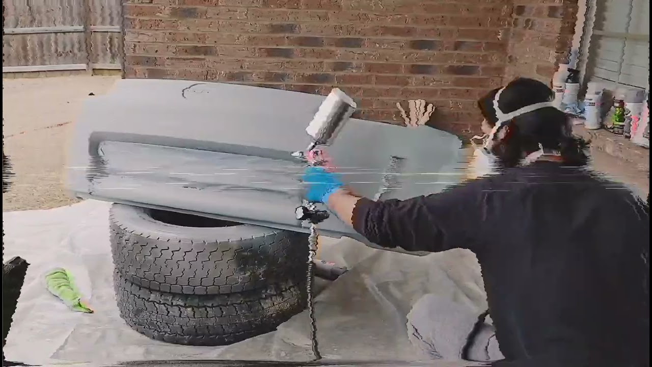 350z front bumper painting. Test video!!! FIRST time ever painting car
