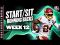 2020 Fantasy Football Advice - Week 12 Running Backs - Start or Sit? Every Match Up
