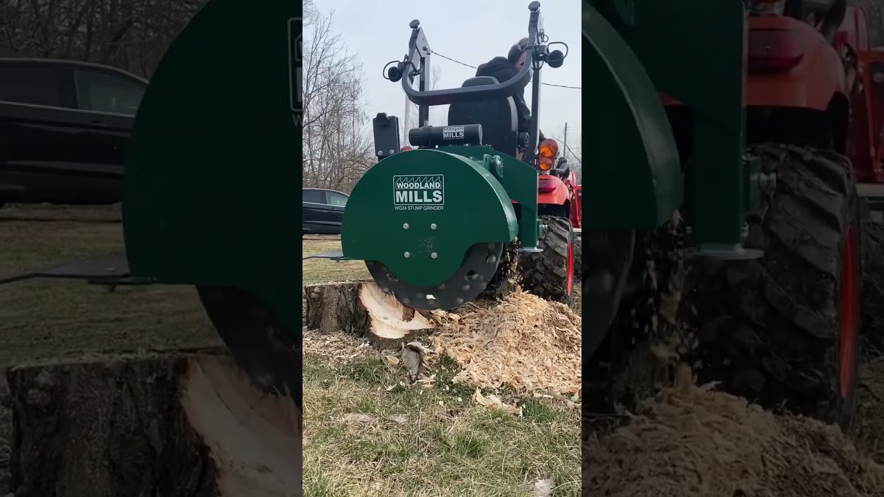 Kubota BX stump grinder