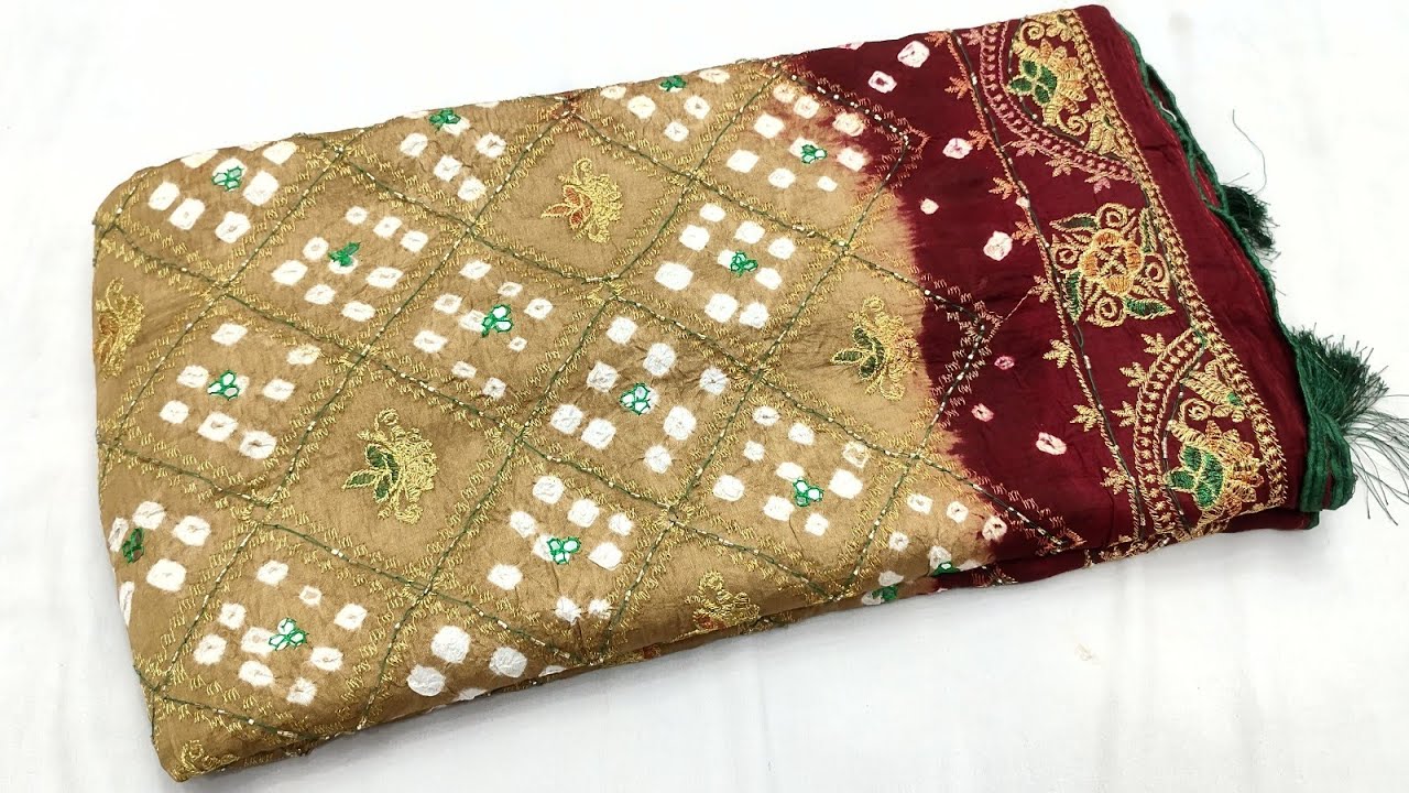 जयपुर की गज्जी सिल्क ओरिजनल बांधनी साड़ी। Jaipur's gajji silk original bandhani saree #bandhanisaree