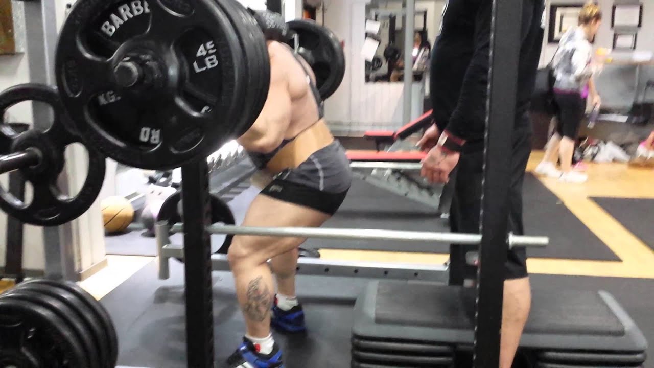 603 lbs yoke bar box squat to a 10 inch box YouTube