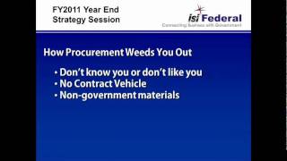 Part 3 isiFederal Strategy Session  - FY End 2011 Federal Contracting