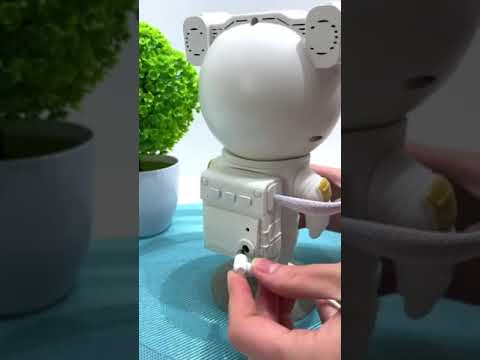 Нічник-проєктор C 65315 (24) “Космонавт”, декілька режимів, зірки, магнітна голова, висота 22 см, ві, видео 1