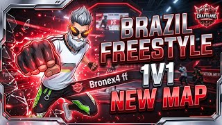 🔴 ALL BADGES+AUTO HEADSHOT MAP 🎯 Brazilian Freestyle ☠️ Free Fire Craftland Map (Password In Video)