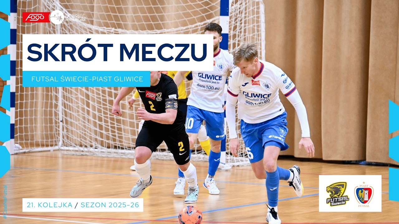 Futsal Świecie - Piast Gliwice 2:3 SKRÓT 21. kolejka (2025/26)