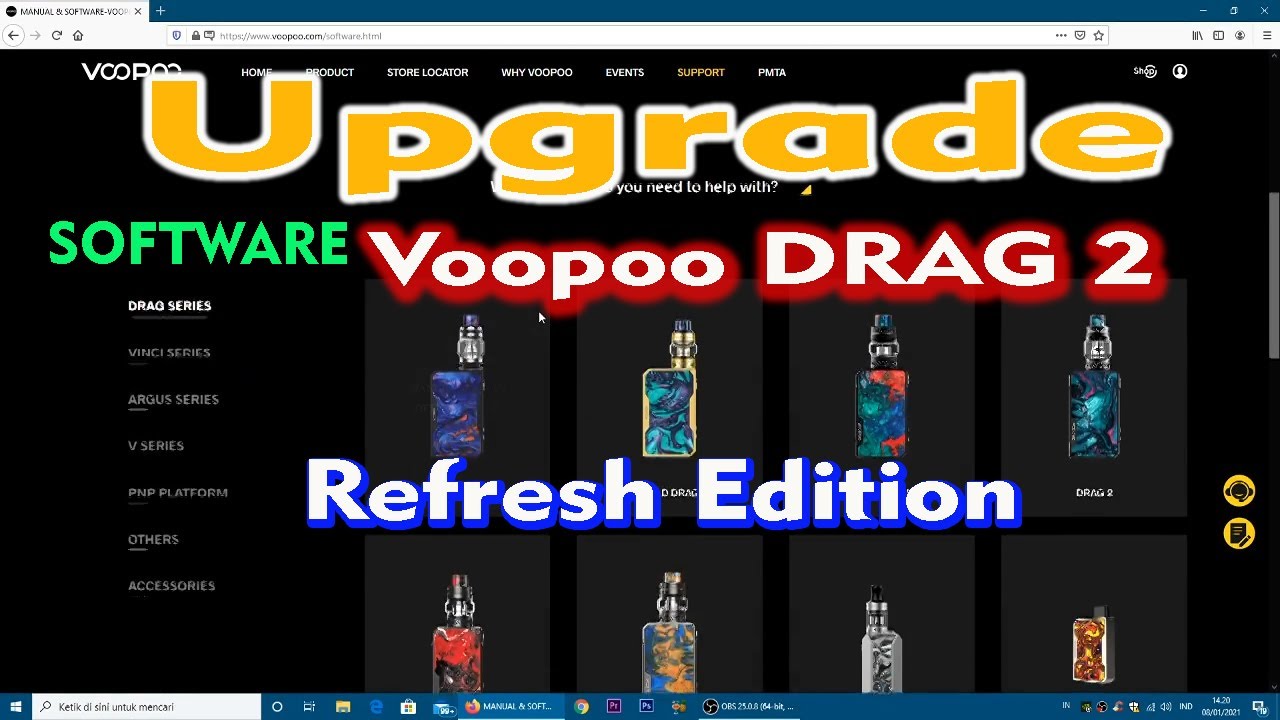 elf bar vape uk UPGRADE SOFTWARE VOOPOO DRAG 2 Refresh Edition sangat mudah sekali