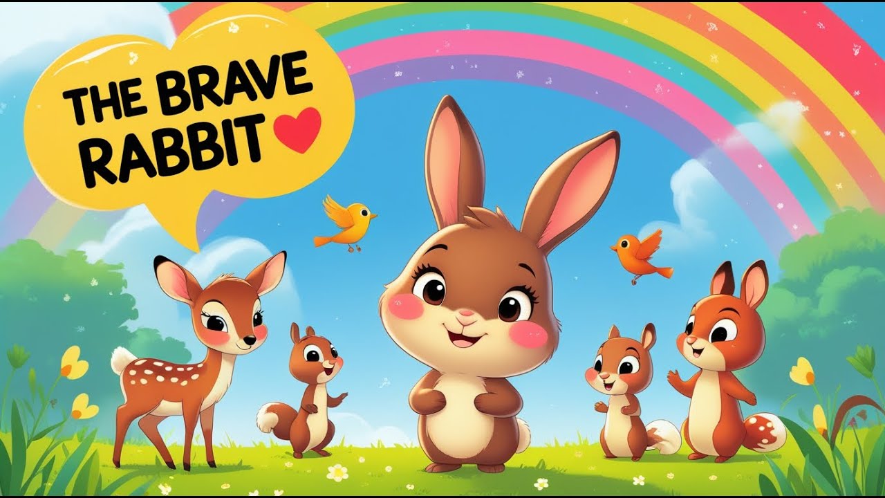The Brave Little Rabbit | Moral Story for Kids | Bravery Lesson for Children
