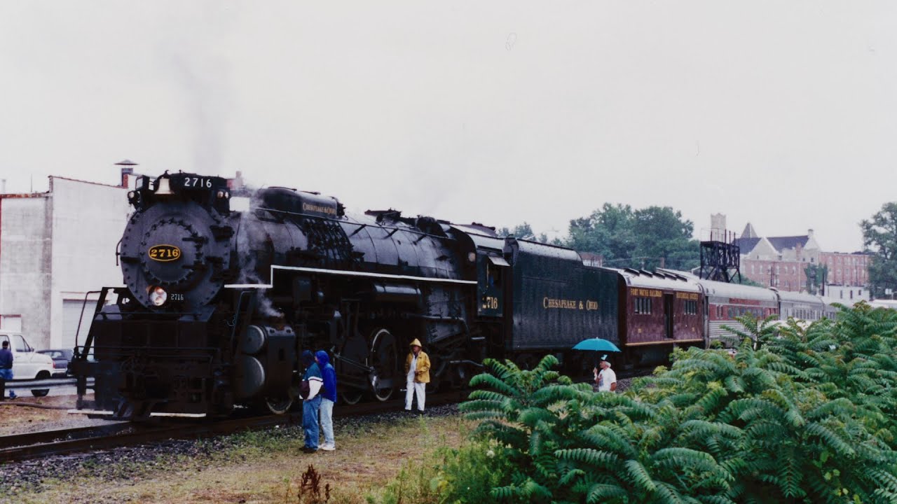 C&O 2716 & TP&W F 7 1500 Iron Horse Festival at Logansport, IN  June 21, 1996