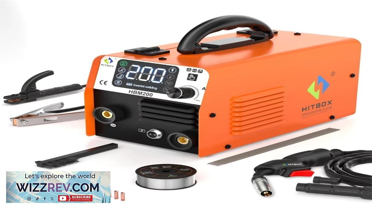 HITBOX Non Gas Semi automatic Welding Machine 3 in 1 MIG LIFT TIG MMA Inverter