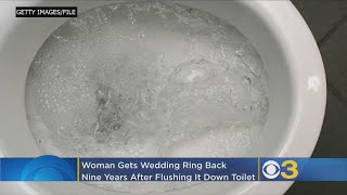 Woman Gets Wedding Ring Back After Flushing It Down Toilet 9 Years Ago