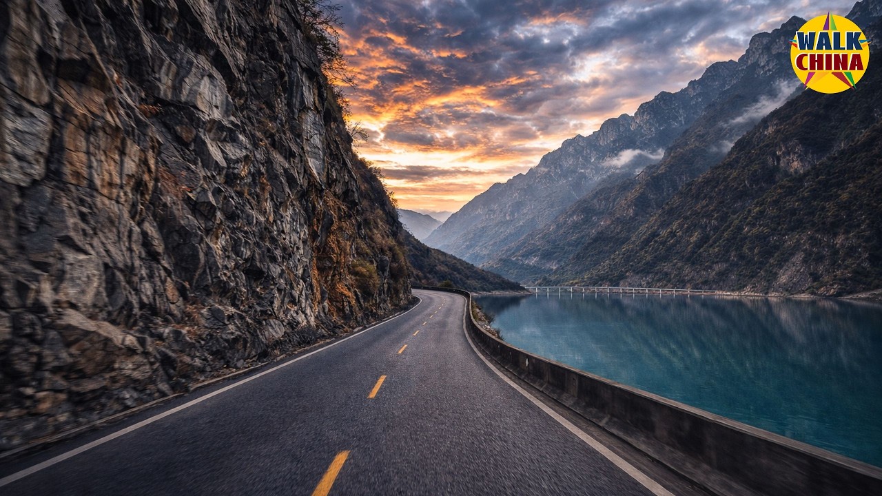 Инфраструктура Китая, вырезанная в скальных каньонах｜Поездка по G108 в Яане｜4K POV