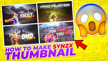 How To Make Thumbnail Like Synzx | Thumbnail Tutorial Youtube | Synzx