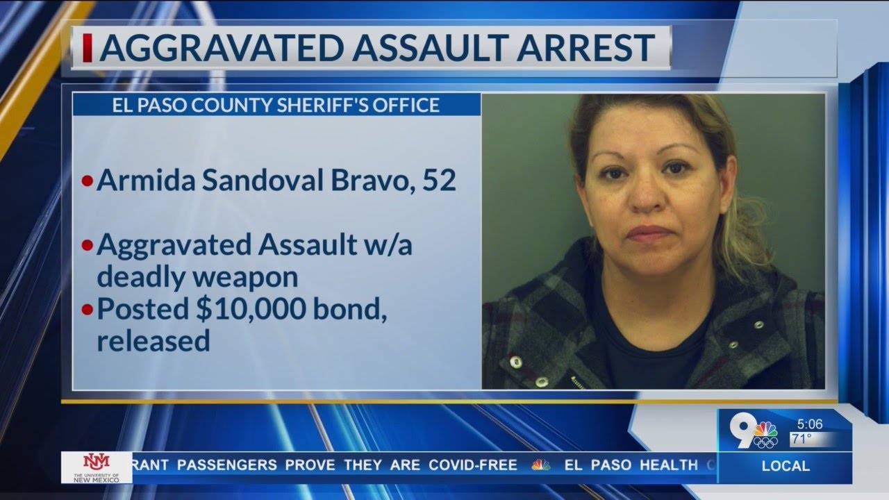 El Paso woman arrested for aggravated assault - YouTube