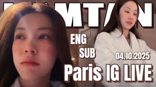 【Namtan Tipnaree Chi& Eng Sub】 05/10/2025 Paris IG / Ins Live