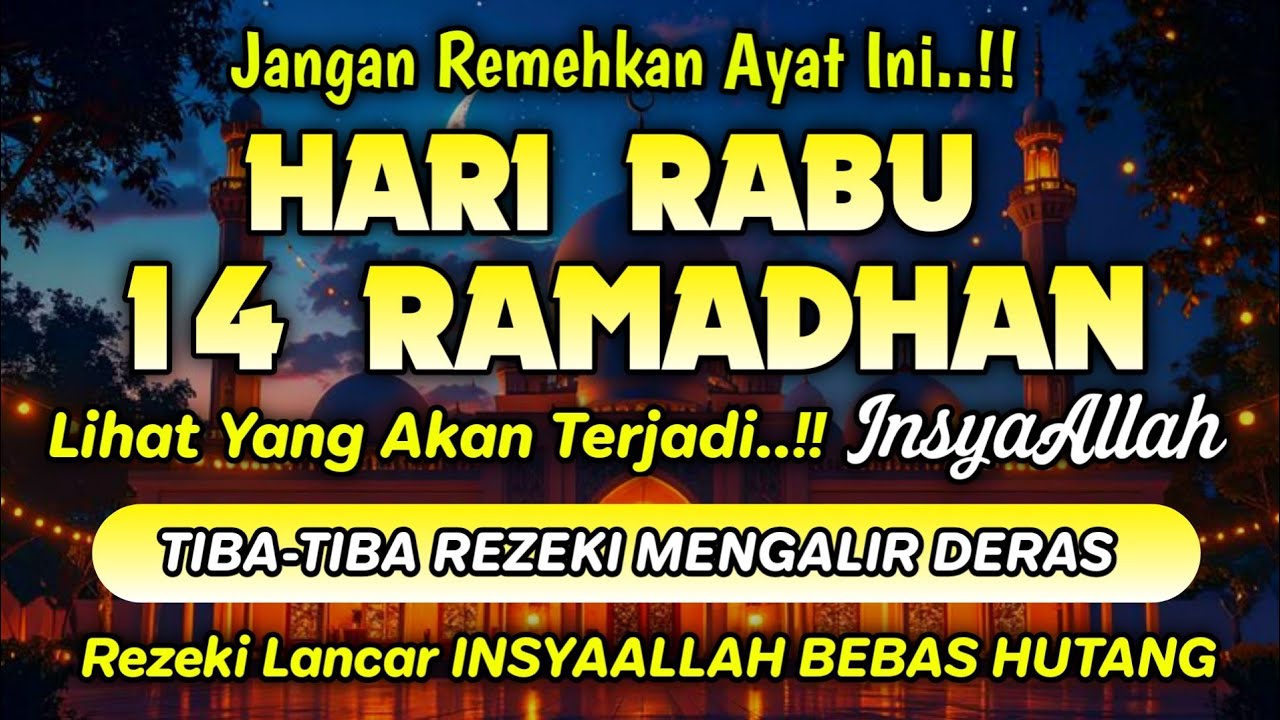 Sempatkan Baca 1x Setelah Subuh | Doa Pembuka Rezeki Dari Segala Penjuru, Pelunas Hutang