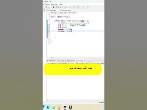 How to find sum and average of an array in JAVA. #java # ...