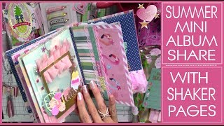 Summer Mini Album With Shaker Pages