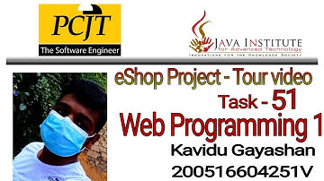 eShop Tour video | Task - 51 |1st Year | @kavijjeisj  | @javainstituteforadvancedte1415