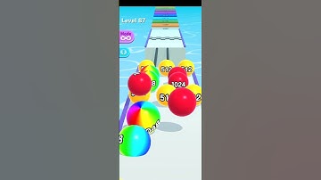 🔴4096 Ball Run gameplay level 87 completed #ballrun2048 #androidgames #shorts