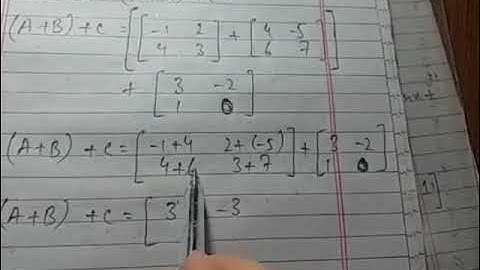 Associative law for matrix addition   2of2