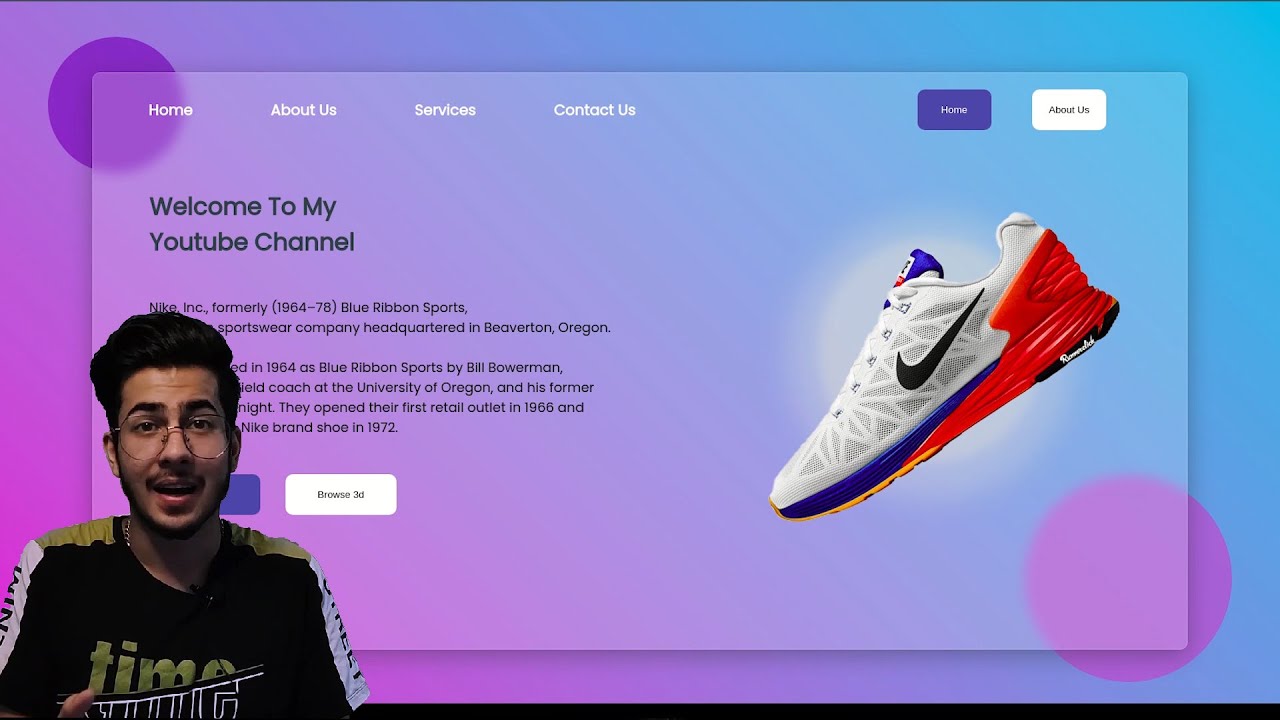 Designing an AWESOME page using HTML and CSS . - YouTube