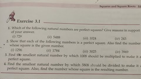 Ex 3.1 Class 8 ML Aggarwal Square and Square Roots