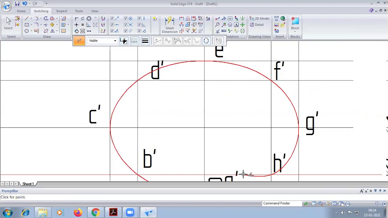 Special type in Circle problem in Solid edge software - YouTube