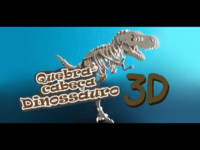 Quebra-Cabeça de Madeira 3D - Dinossauro