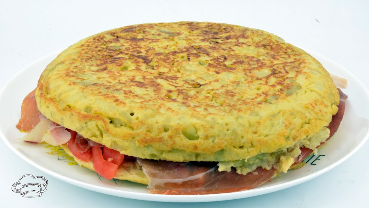 Tortilla española rellena con jamón y tomate Javier Romero