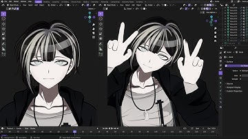 Making an mmd model from scratch in blender | Timelapse