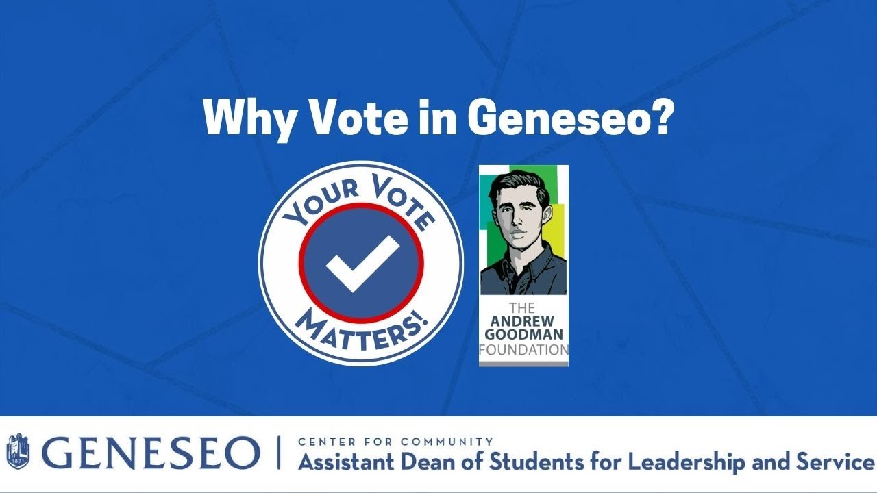 Why Vote Geneseo YouTube