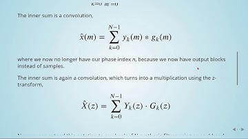 Multirate Signal Processing: 12 Polyphase Representation - 03 Synthesis Filter Bank