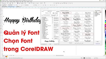 Demo tính năng quản lý, chọn font trong Corel - HTQC FontTool