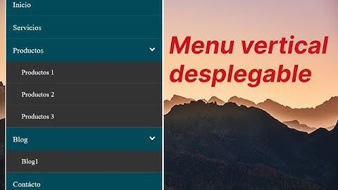 Menú Vertical Desplegable estilo acordeón con HTML, CSS y JavaScript