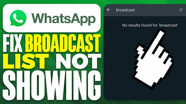 How To Fix Broadcast List Not Showing In WhatsApp (2025)