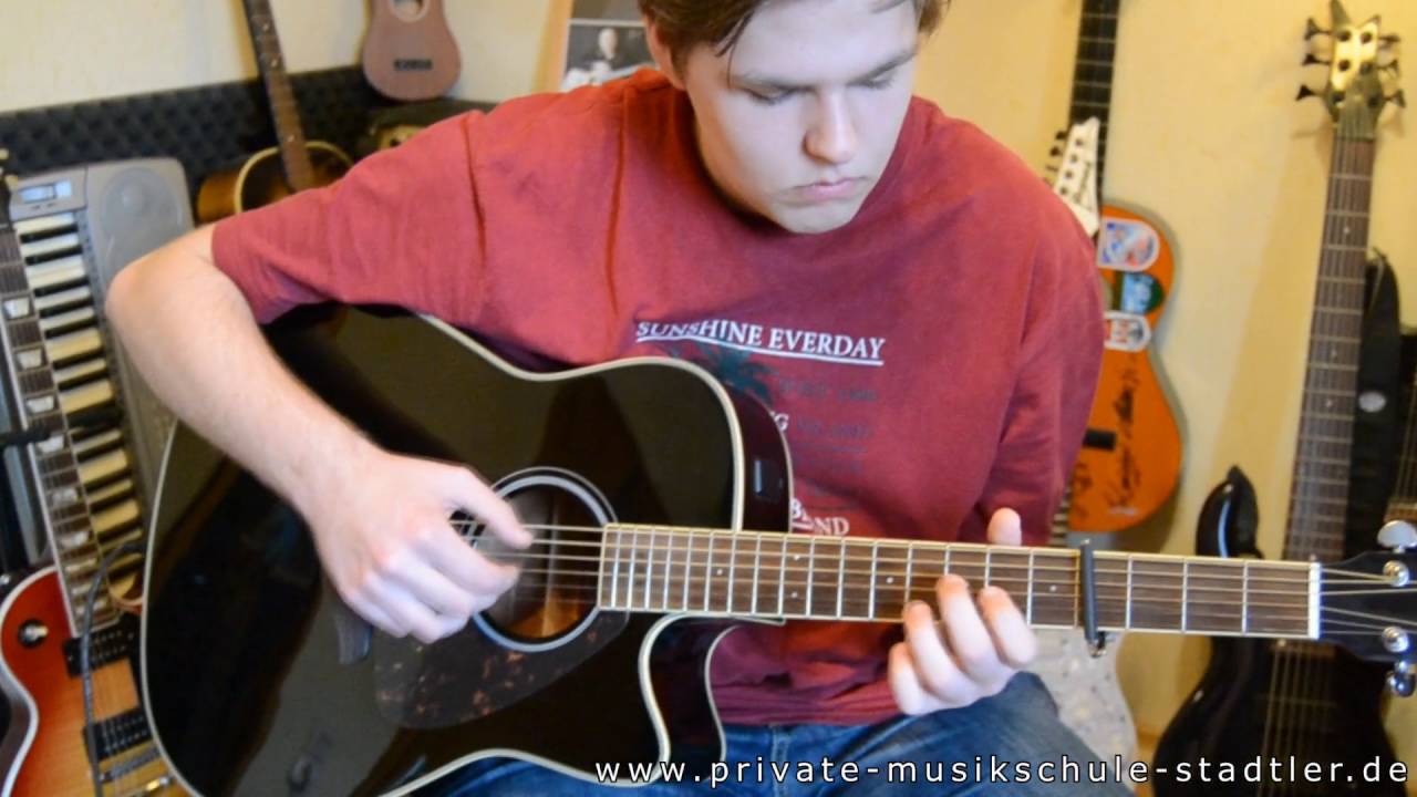 Die Schone Und Das Biest Akustik Gitarre Simon Musikschule Stadtler Youtube