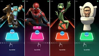Minecraft vs Marvel's Spiderman vs Skibidi Toilet vs Alien Dance - Tiles Hop Game