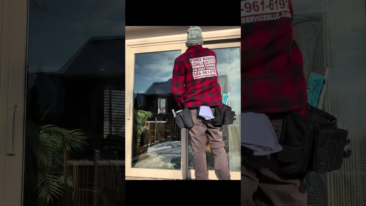 Мытье окон зимой #windowcleaning #fyp #fypシ