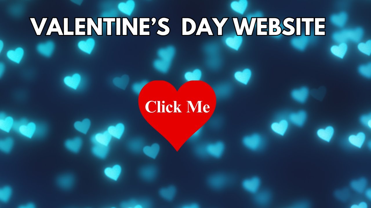 Valentine's Day Website with HTML, CSS and JS #webdevelopment - YouTube