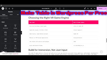How to Create Tables in WordPress Using Elementor Free (Best Free Plugin 2025)
