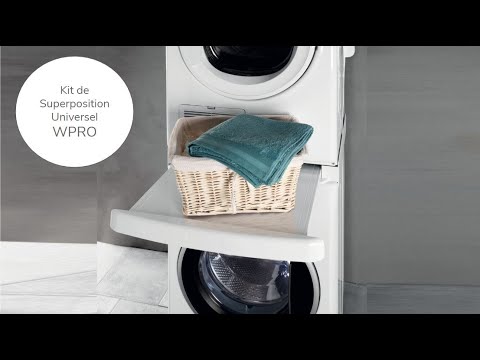 Kit de superposition universel WPRO pour lave-linge et sèche-linge 