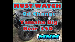 Yamaha Big Bear YFM 350 Complete OIL CHANGE Middle Drive Transfer Gear Bevel Gearcase Filter Dip