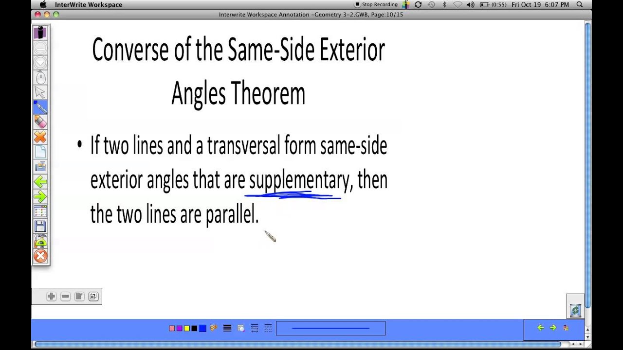 Geometry Proving Lines Parallel 10 15 And 10 16