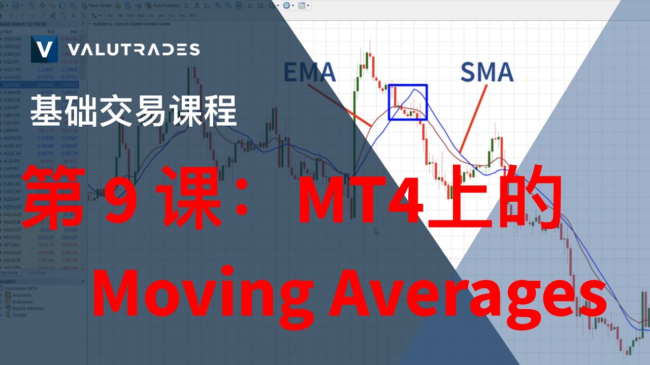 Valutrades 基础交易课程 - 第9课：MT4上的Moving Averages