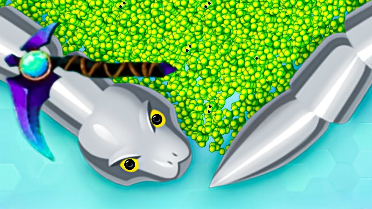 Snake.io Most Powerful Unique Silver Snake Vs Full Map Snake Delicious Score Ball Snake.io Gameplay